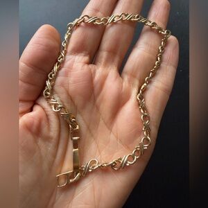 Gold Tone XO Link Bracelet